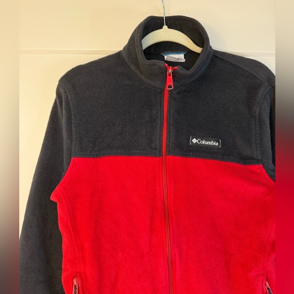 Columbia Jacket Men’s M Steens Mountain 2.0 Full Zip Red Black Fleece - Picture 4 of 5